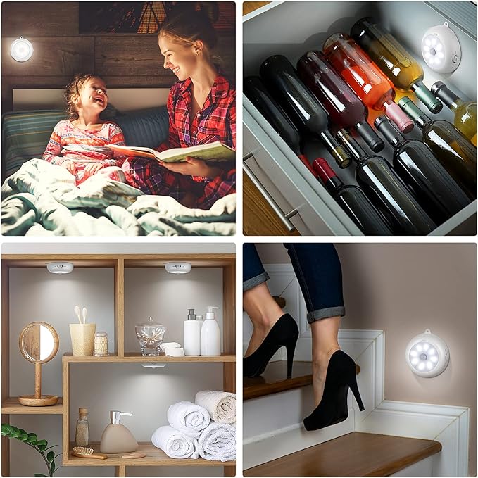 BLS Motion Sensor Light Indoor, Wireless LED Night Light, Under Cabinet Lighting - Image 6