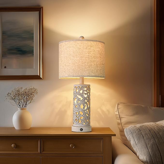 OYEARS Bedside Table Lamps Set of 2 - Image 4