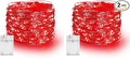 Dazzle Bright Fairy Lights Battery Operated, 2 Pack Total 40FT 120LED Silver by DazzleBright