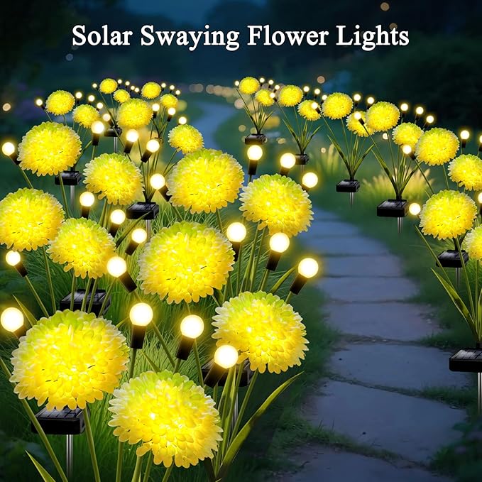 Solar Lights Outdoor Waterproof, 8 Pack Solar Firefly Swaying Lights - Image 5