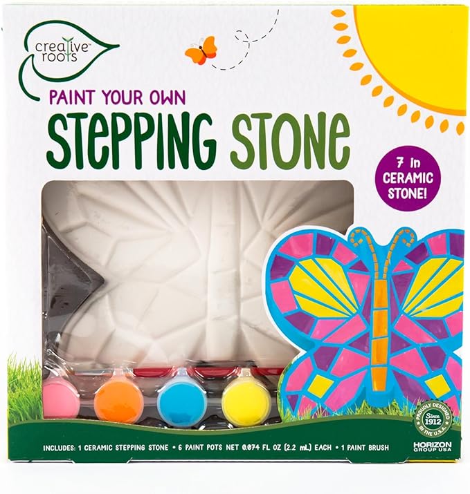 Creative Roots Mosaic Butterfly Stepping Stone Kit, Includes 7-Inch Ceramic by CreativeRoots