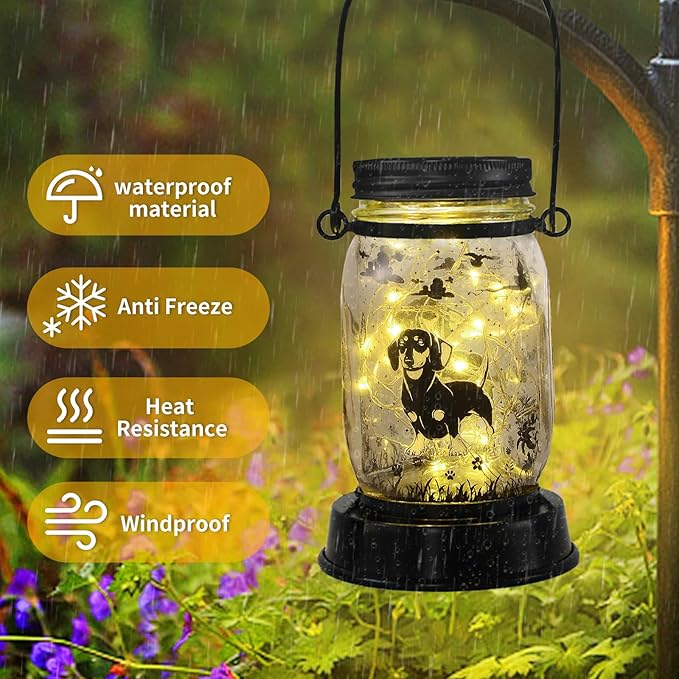 Styleonme Decor Mobile Outdoor, Solar Waterproof Dachshund Lights, Gifts - Image 4