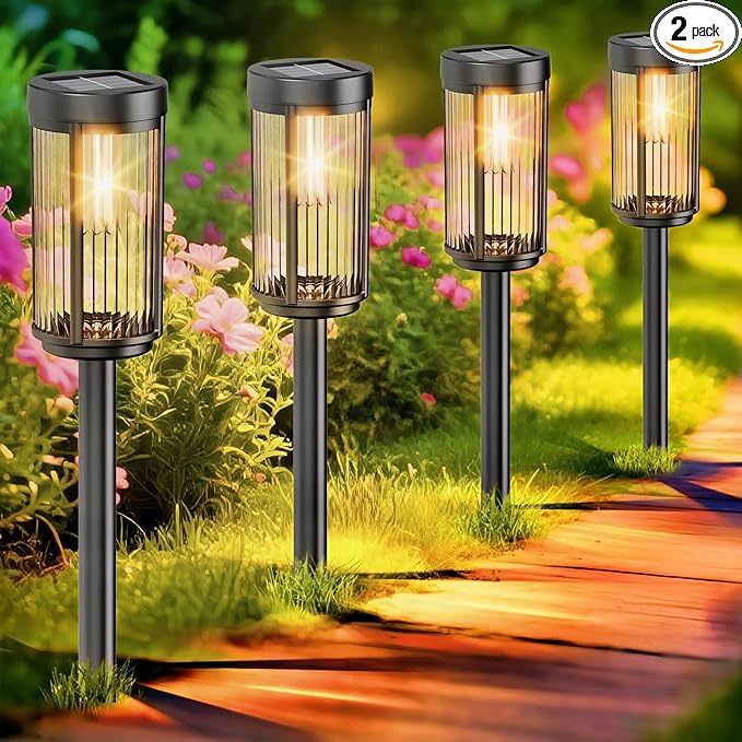 EXCMARK 2 Pack Outdoor Solar Lights Waterproof by ExcMark