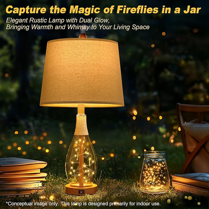 OYEARS Bedside Table Lamps Set of 2 - Image 4