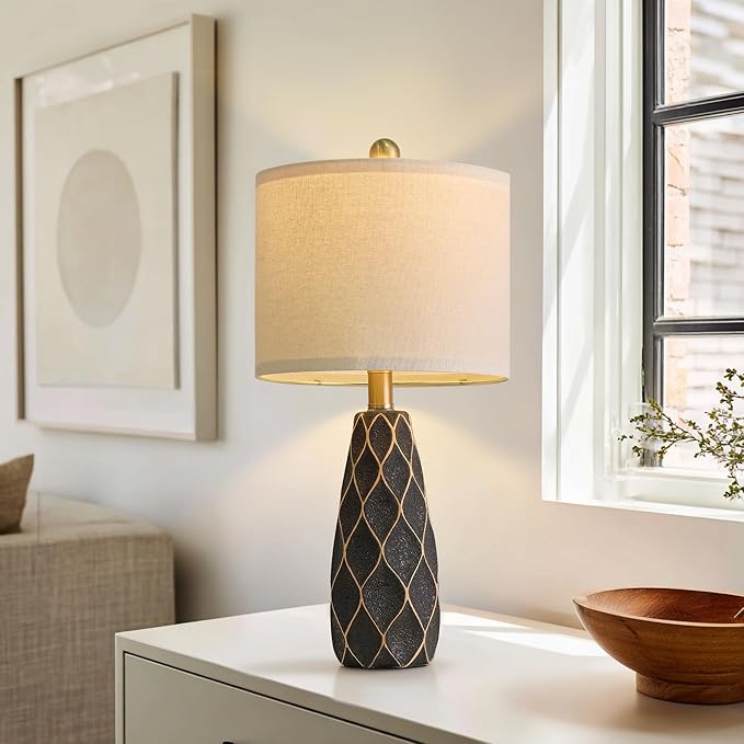 20.75" Small Table Lamps for Living Room Bedroom Lamps Set of 2 Ceramic Modern - Image 4