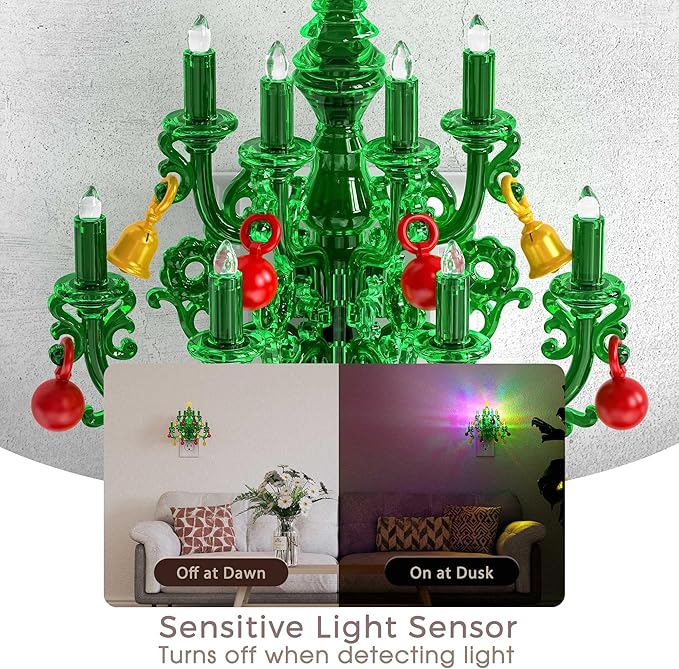 Briignite Christmas Night Light, RGB Color Changing Night Lights Plug into Wall - Image 4