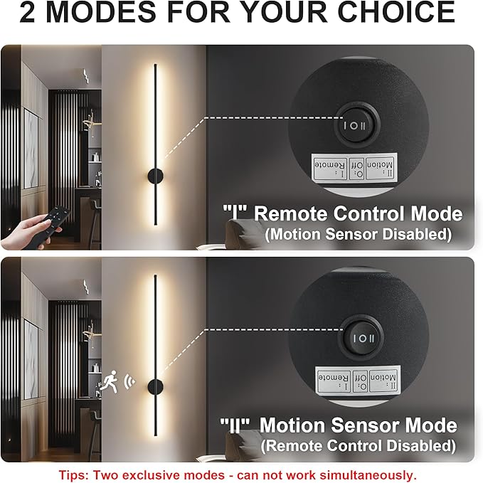 Motion Sensor Battery Operated Wall Sconce Set of Two - Image 3