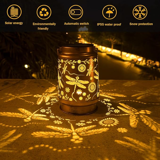Dragonfly Solar Lantern Lights, Outdoor Lanterns - Image 3