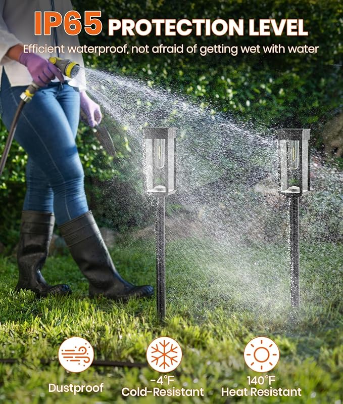SUPER BRIGHT Solar Pathway Lights Outdoor, 8 Pack Solar Lights Outdoor - Image 3