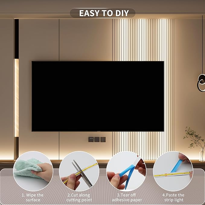 MIWISE COB LED Strip Light 32.8ft/10m, CRI 90+ Natural White 4000K High Lumen - Image 6