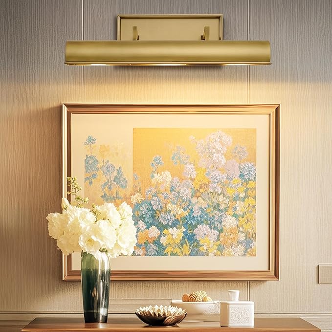 Gold Hardwired Art Picture Light: 18 Inch Long Painting Lights - Image 2