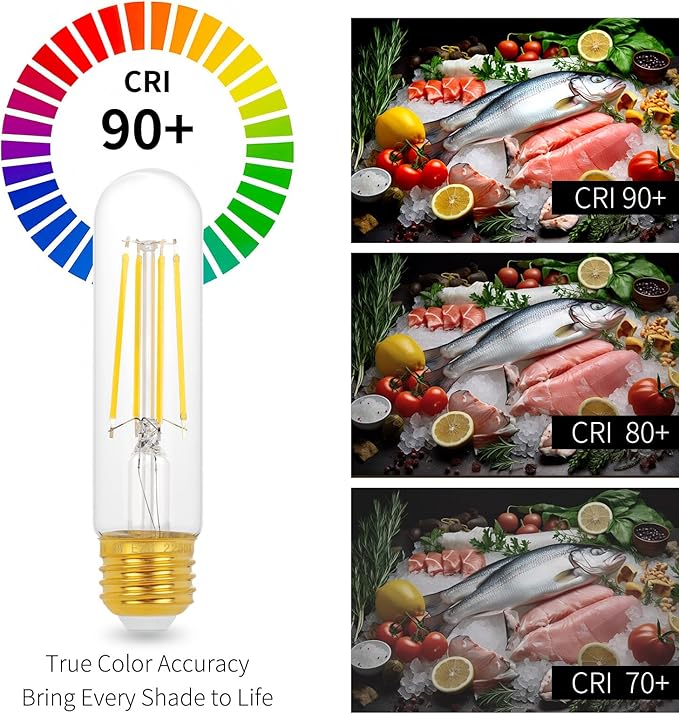 E26 T10 LED Light Bulbs, 5 Inch Vintage Tubular Thin Edison Bulbs, 4000K - Image 8