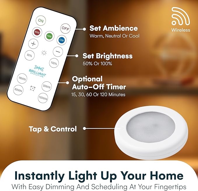 Brilliant Evolution Rechargeable Puck Lights - Image 2
