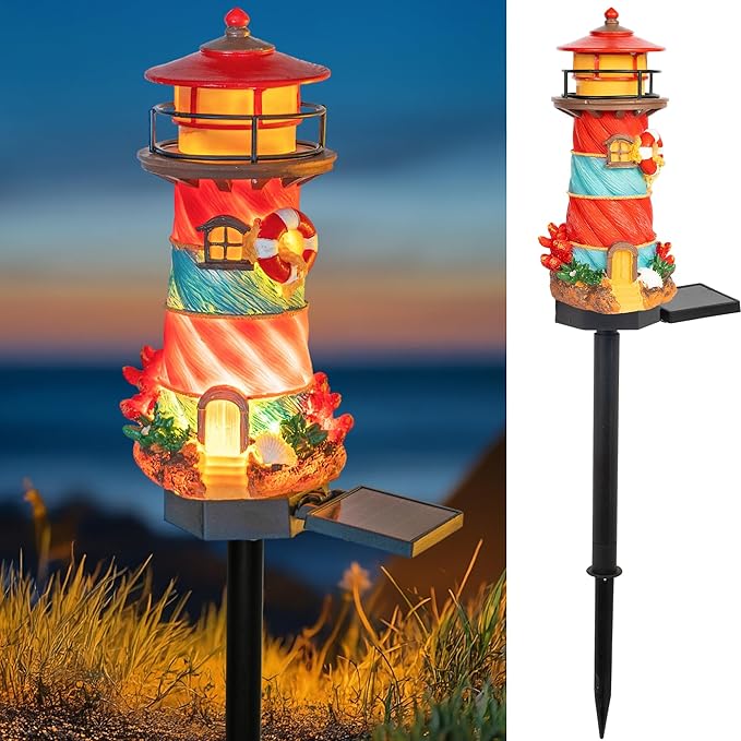 Dazzle Bright Miniature Lighthouse Pathway Decorative Lights, Solar Lights by DazzleBright