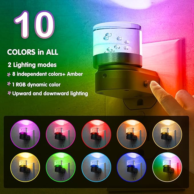 L LOHAS LED Night Light, Night Lights Plug into Wall, Color Changing Nightlight - Image 3