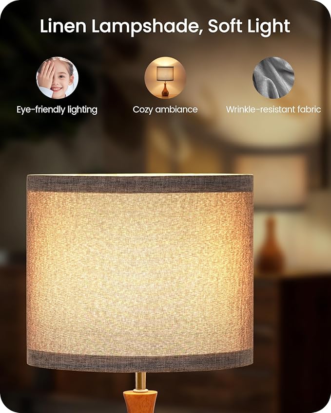 Small Table Lamp, 14.2" Cute Little Desk Lamp - Image 3