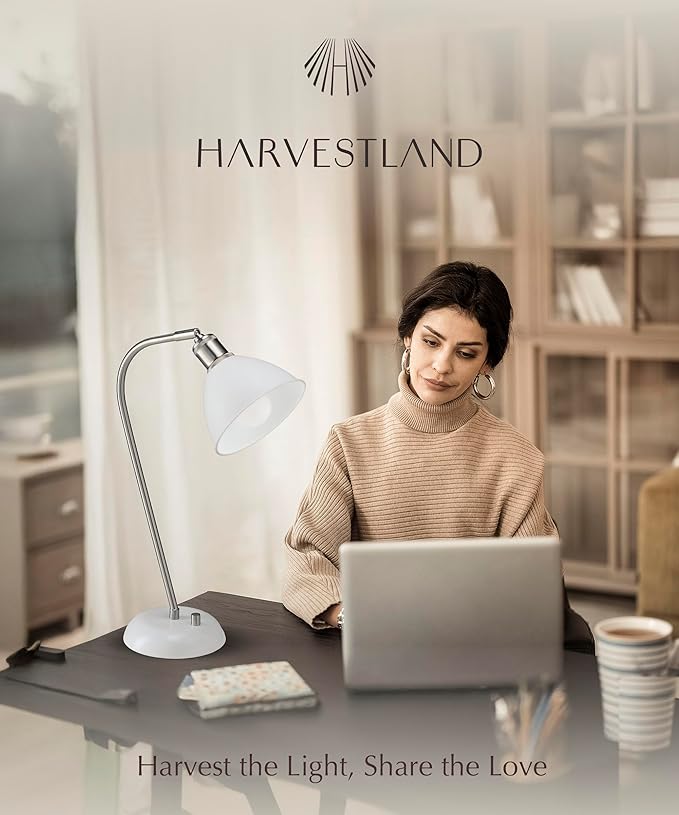 HarvestLand Halo Silver White Adjustable Desk Lamp – Reading Lamp, Pharmacy - Image 6