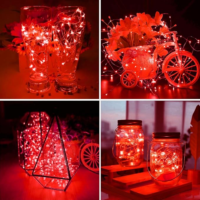 ZGWJ 50 Pack Fairy Lights Battery Operated, 7ft 20 Mini LED Fairy String Lights - Image 5