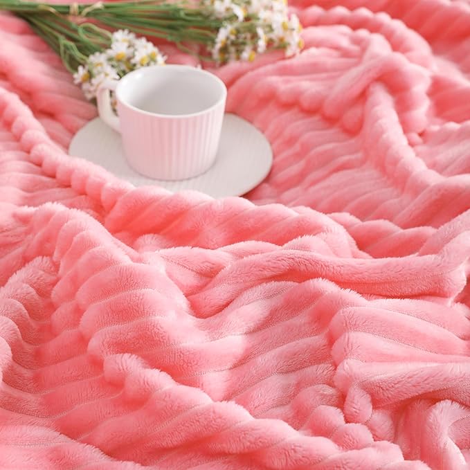 NTBAY Plush Flannel Twin Bed Blanket, 60X80 Inches Soft and Warm Lightweight - Image 5