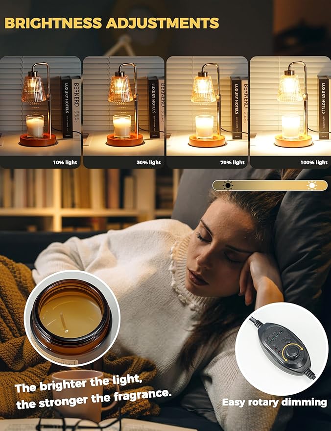 Candle Warmer Lamp with Timer Dimmable, Birthday Gifts - Image 3