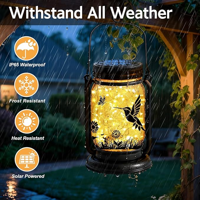 Hummingbird Solar Lanterns Outdoor Waterproof -Birthday, Mothers Day Gifts - Image 4