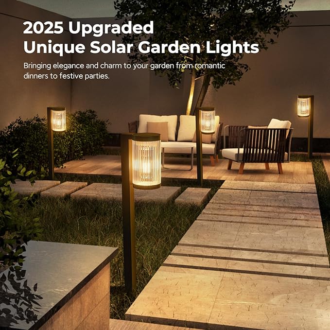 Solar Pathway Lights Outdoor, 4 Pack Upgraded Outdoor Solar Lights - Image 8