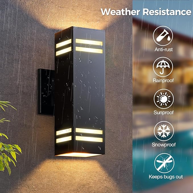 KIZON Smart Porch Lights Color Changing, Ambience RGB WiFi Outdoor Sconce - Image 5