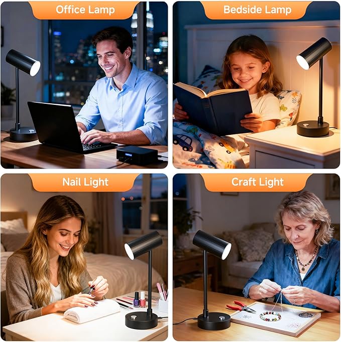 ShineTech Adjustable LED Eye-Caring Desk Lamp, Dimmable Stepless Brightness - Image 9