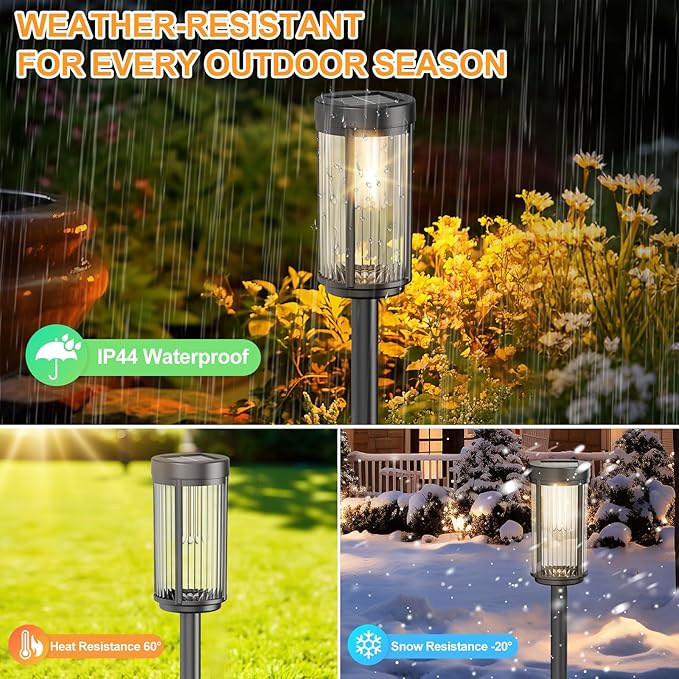 EXCMARK 8 Pack Outdoor Solar Lights Waterproof - Image 5