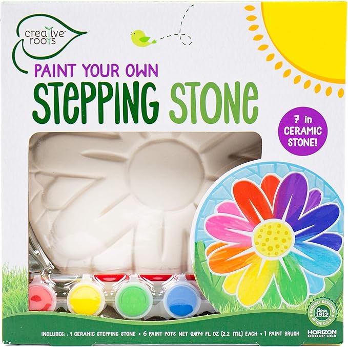 Creative Roots Mosaic Flower Garden Stepping Stone Kit, Includes 7-Inch Ceramic by CreativeRoots