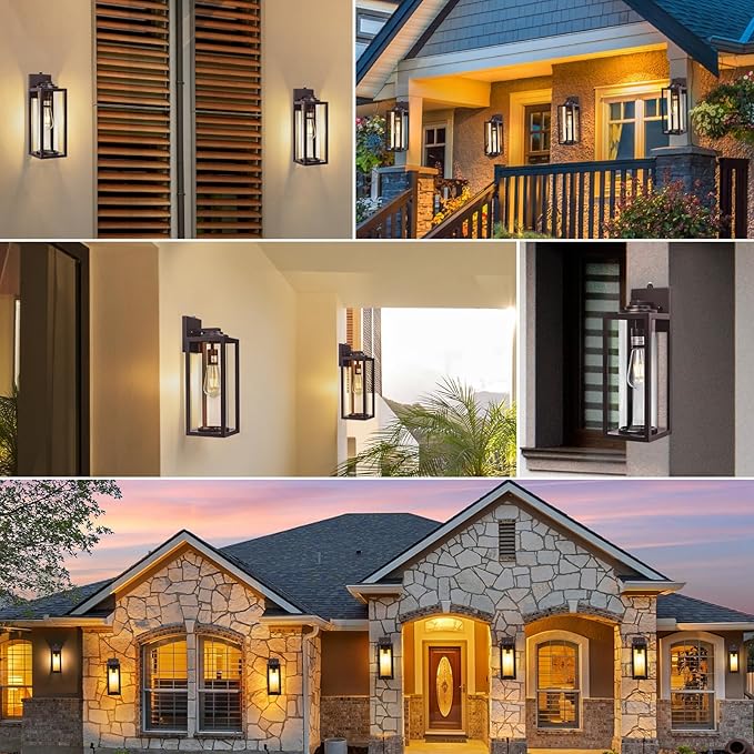 Oil Rubbed Bronze Dusk to Dawn Outdoor Wall Light Fixtures - Image 7
