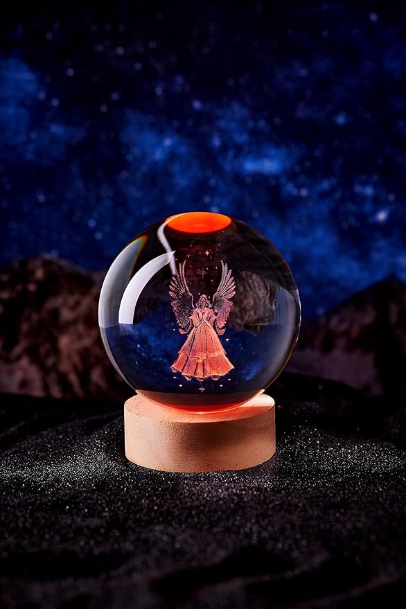 Large Angel Crystal Ball Night Light - Image 9