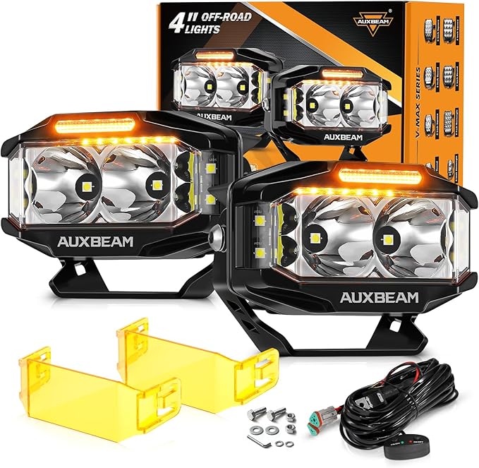 Auxbeam V-MAX Series LED Light Pod, 270° Side Shooter LED Offroad Lights by Auxbeam
