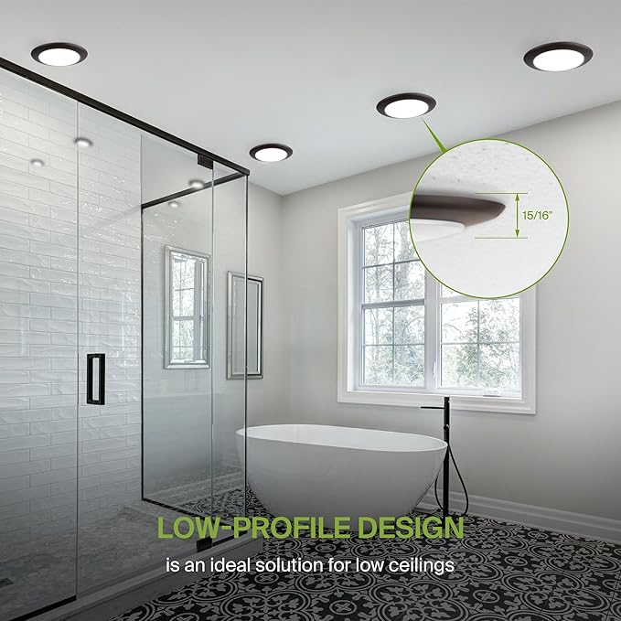 ASD 6 Pack LED Disk Lights 6 Inch, 15W 5CCT 2700K-5000K 1245LM CRI90+, Dimmable - Image 4