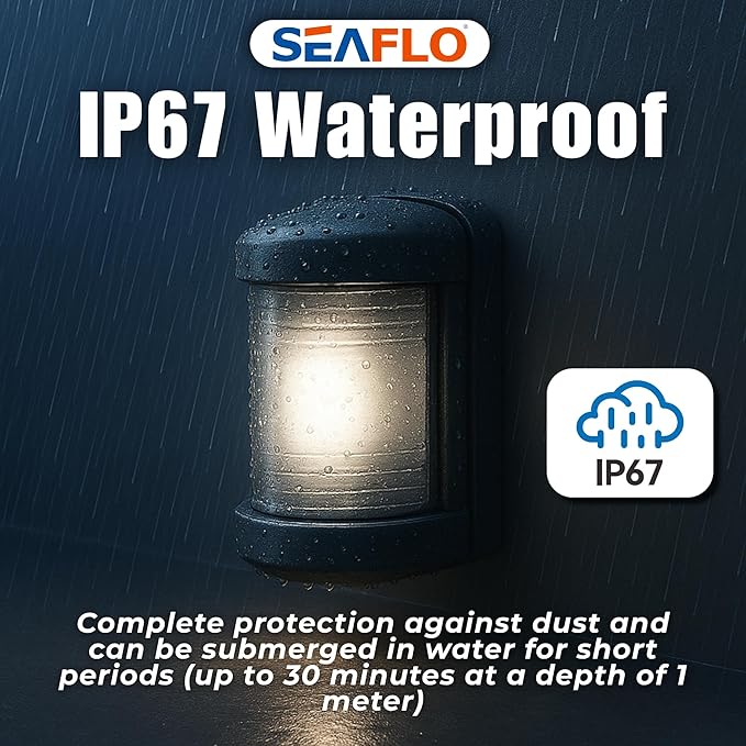 SEAFLO 11 Series Mini Sized LED White Stern Navigation Light – 12V, IP67 - Image 6