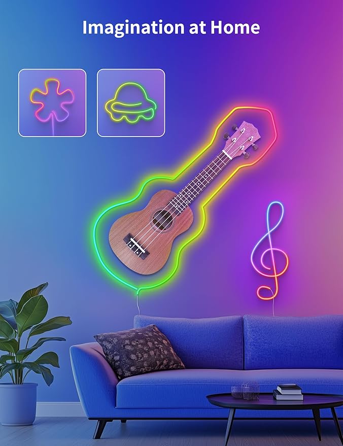 AI LED Neon Rope Light, RGBIC Neon Strip Light - Image 3