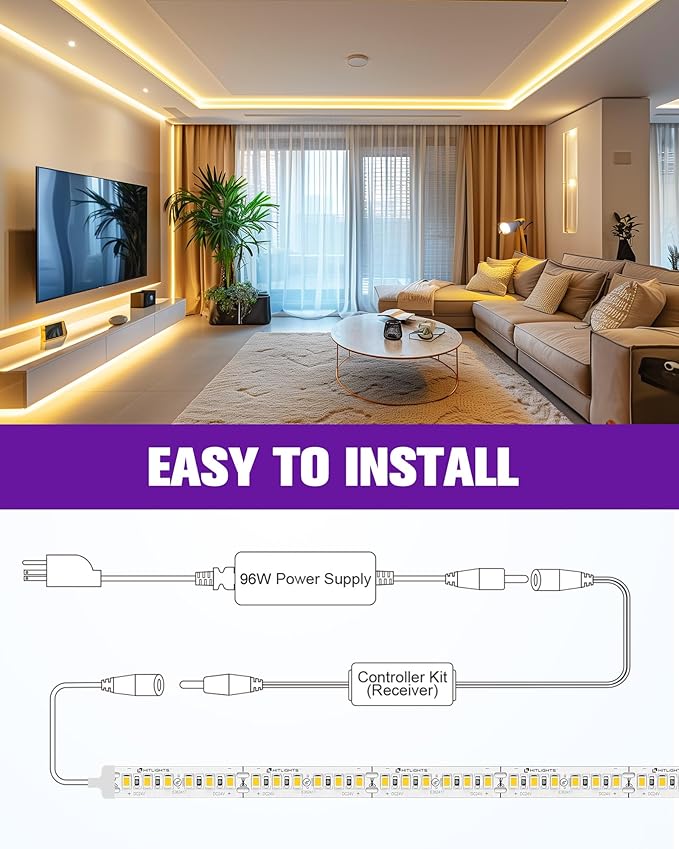 HitLights LED Strip Lights Kit Warm White - Image 6