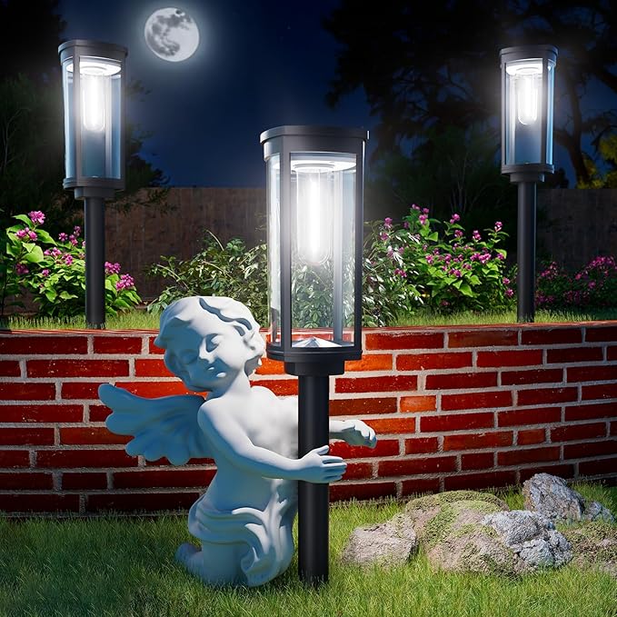 Solar Pathway Lights Outdoor, 6 Pack Solar Lights Outdoor, IP65 Waterproof Auto by Professionalproductionofsolarlightsoutdoor%EF%BC%9A%EF%BC%89