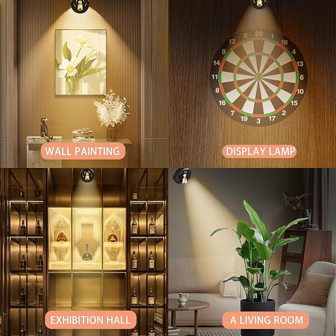2-Pack Wireless LED Spotlight Rechargeable Picture Lights Indoor, Plant Lamp - Image 4