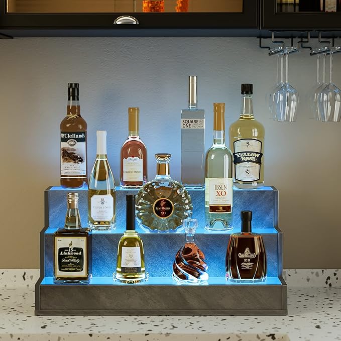 LED Lighted Liquor Bottle Display Shelf, 24 Inch Bar Display Shelf, DIY - Image 8