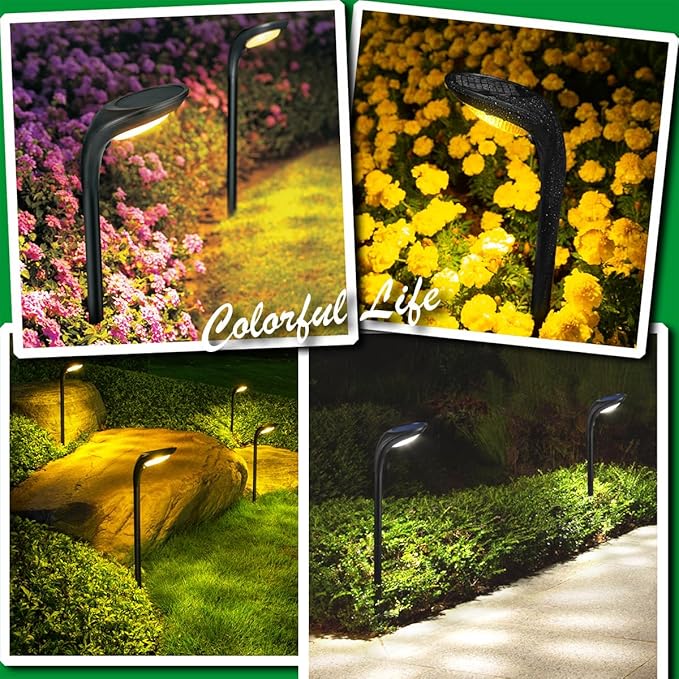 Solar Outdoor Pathway Lights, 2 Pack, Waterproof IP65, Stylish Snake Head Shape - Image 7
