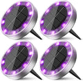 Peasur Solar Ground Lights Outdoor, 4 Pack Flat Solar Powered Disc Lights by Peasur