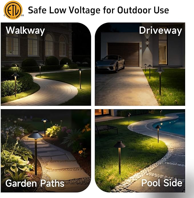 Gardenreet Low Voltage Landscape Sidewalk Lighting, Solid Brass Pathlights - Image 5