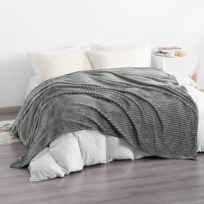 NTBAY Plush Flannel Twin Bed Blanket, 60X80 Inches Soft and Warm Lightweight - Image 6