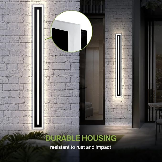ASD LED 72" Long Wall Mount Light Fixture, Outdoor & Indoor Linear Sconce | 3CCT - Image 7