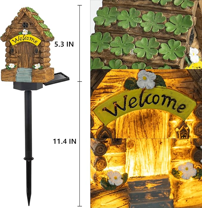 Dazzle Bright Fairy Garden House, Beautiful Miniature Garden Decoration - Image 2