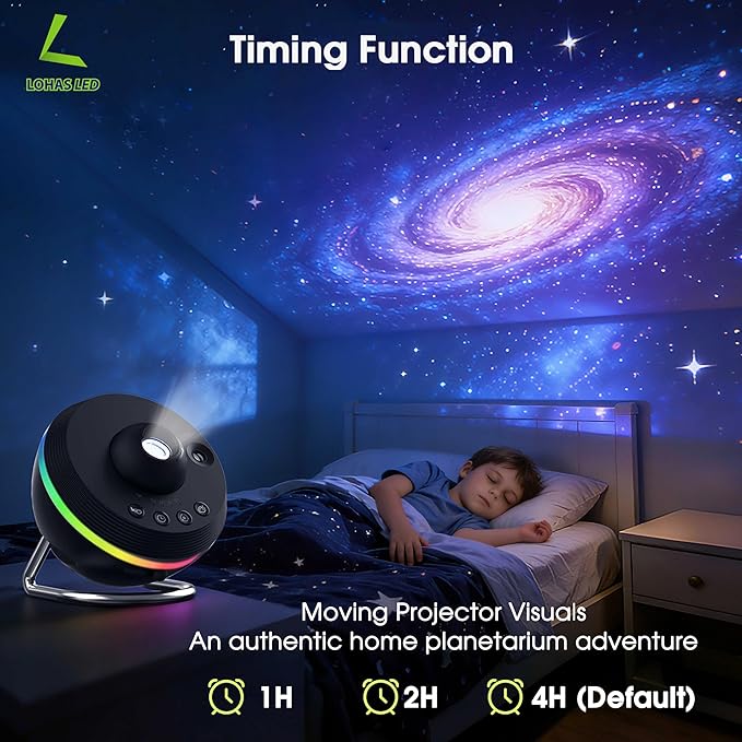 L LOHAS LED Galaxy Projector, Star Projector Planetarium Night Light, 13 in 1 - Image 6