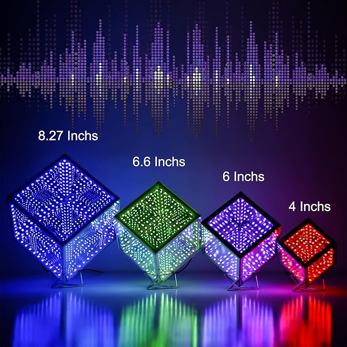 Infinity Hyper Cube LED Table Lamp, Color-Changing Music-Sync APP-Controlled - Image 8