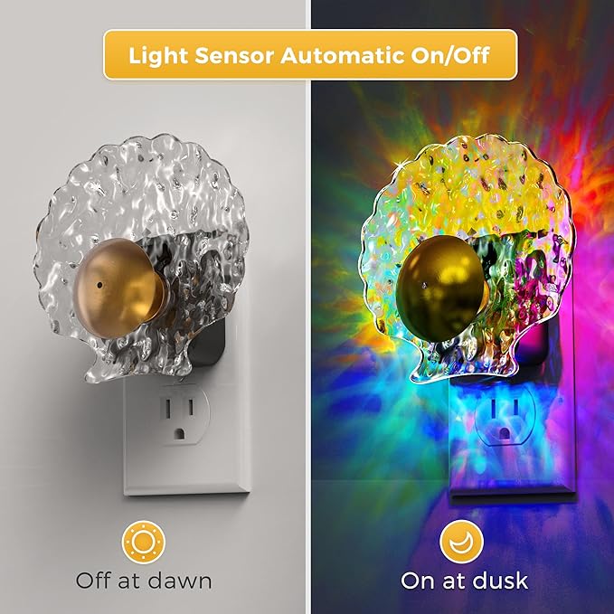 L LOHAS LED Shell Night Light, Night Lights Plug into Wall, Color Changing - Image 3