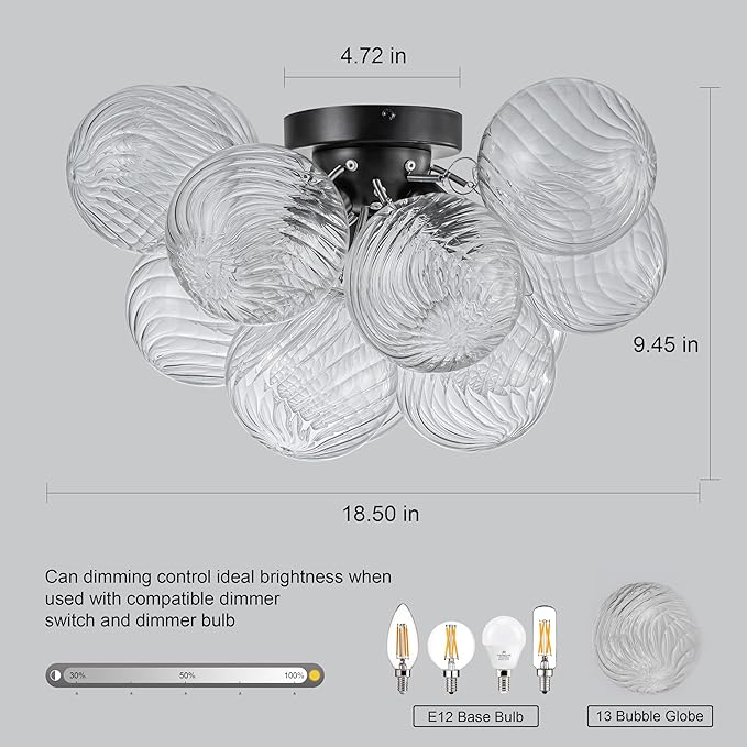 Semi Flush Mount Ceiling Light - Image 5